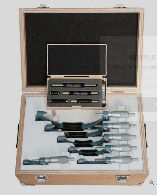 Mitutoyo 103-913-50 Ext. Micrometer Set, 0-150mm